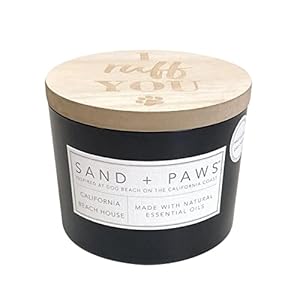 Sand + Paws Scented Candle - California Beach House–Luxurious Air Freshening Jar Candles Neutralize pet Odors and Enhance Home décor – 100% Cotton Lead-Free Wicks - 12oz Sand Paws Scented Candle California Beach HouseLuxurious Air Freshening Jar Candles Neutralize pet Odors and Enhance Home decor–100 Cotton Lead Free Wicks 12oz