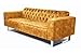 Produktbild KAWOLA 3-Sitzer Sofa NILO - Glamour Couch Samt Velvet Design für Wohnzimmer, Elegantes 3er Sofa, Couchgarnitur Gepolstert in Gold