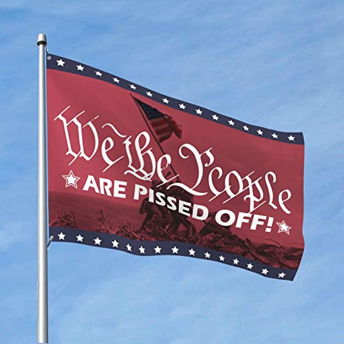 大学寮のポスター We The People Are Pissed Off フラッグ デスクアクセサリー 男性用 おもしろフラッグ ルームガイ(60X90cm)
