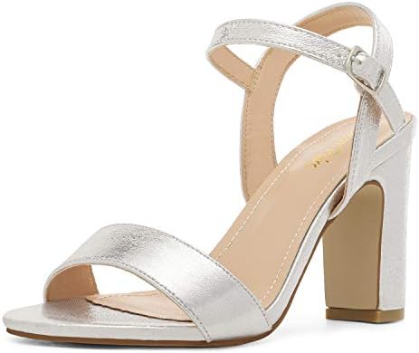 DREAM PAIRS Women's Chunky Heels Open Toe Ankle Strap High Block Comfy Dress Heel Sandals Pumps Shoes