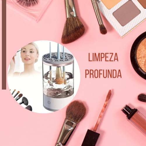 Limpador de Pincel de Maquiagem Elétrico Automatico, Para Todos os Tipos de Pincéis, Limpeza Rápida