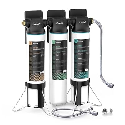 Frizzlife TW15 Under Sink Water Filter System, NSF/ANSI 53&42 Certified Elements, Reduce 99.99% Lead, Chlorine, Chloramine, Fluoride, Bad Taste & Odor, Direct Connect, 0.5 Micron, USA Tech Support
