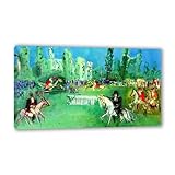  EYEZER Impression sur toile Célèbre reproduction Tableaux à l’huile Les Courses Célèbres Classiques Mur Photo Décor Peintures Modernes pour la Maison 30x50cm(12x20in) cadre intérieur