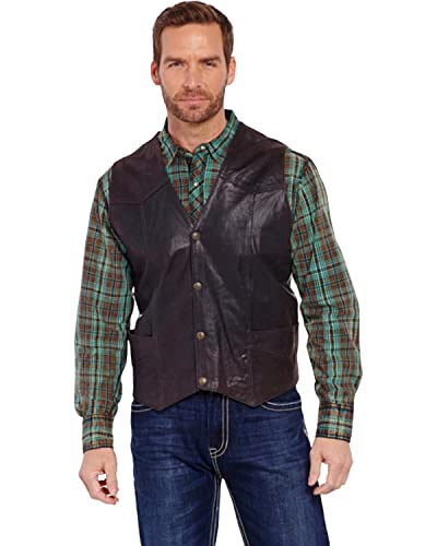 Cripple Creek Men's Antique Leather Vest - Ml3061a-Cho