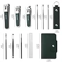 VORLA Stainless Steel Professional Manicure Set Nail Cutter For Women Nail Scissors Luxury Grooming Kit Manicure Pedicure Kit For Women & MeN (10 IN 1 Manicure) gallery image