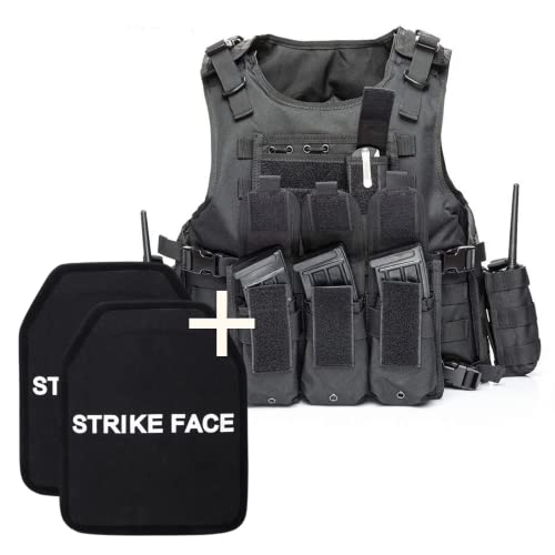 KATLOCK Plattenträger Weste SK4 Plate Carrier für ballistische Platten SK4 I Zertifiziert nach NIJ-STD-0101.06 Klasse 4 I Molle Weste I kugelsichere Weste SK4 Platten I Bulletproof Vest Cover