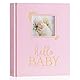 Lanpn Hello Baby Erstes 5 Jahr Babytagebuch für Mädchen Junge, Leinen Baby Tagebuch zum Eintragen Babybuch mit DIY-Fenster für neue Eltern, Baby Erinnerungsbuch Baby Album Geschenk (Rosa, 154 Seiten)
