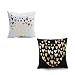 Monkeysell Bronzing Gold Pillow Flannelette Home Pillowcases Throw Pillow Cover Cushion Waist Lumbar Pillow Lips Love Puzzles Pineapple Pattern Design (Square 18 Inches, S155C)