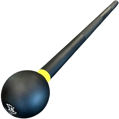 Wolf Strength Steel Mace Bell (7-25lb) - Versatile Macebell for Functional Strength: Core, Shoulders, Grip & Conditioning | Workout Mace for Home Gyms & Training Gyms | 10lb & 15lb Mace Ball Available