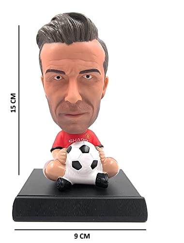 Image of AUGEN Super Hero David Beckham Action Figure Limited Edition Bobblehead with Mobile Holder for Car Dashboard, Office Desk & Study Table (Pack of 1)
