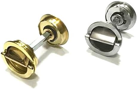 Brass door latches kit for folding doors with hook lock (Satin Chrome)