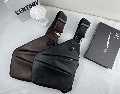 Vuuean Personal Flex Bag,Sling Bag Anti-Thief Crossbody Shoulder Bag Multipurpose Crossbody Backpack For Outdoor (Brown Leather) #TOP6
