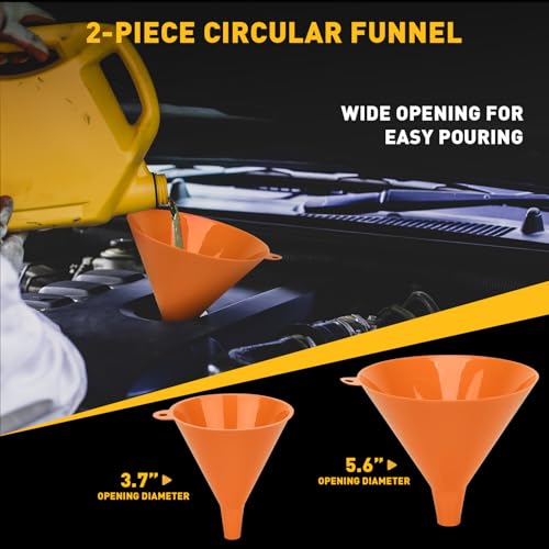 Image of 20-Piece No-Spill Coolant Funnel Kit, Cooling System Funnels Kits, Spill Proof Funnel Bleeder, Radiator Funnels Kit with Adapters, Extensions, Flexible Hose, Circular-Funnel, Towel for Automotive Use