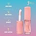 Juvia's Place Magic Lip Oil - Watermelon - Smooth, Hydrating with Vitamin E for Soft, Glossy, Juicy Lips - Infused with Fruit Extracts - Tinted, Shimmering, Lightweight & Non-sticky Lip Oil for Summer