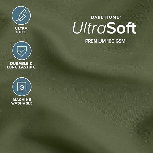Image of Bare Home Comforter Set - Full Size - Ultra-Soft - Goose Down Alternative - Premium 1800 Series - All Season Warmth (Full, Cypress Green)