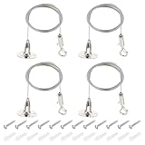 JKAPCYJFHF 4 Pcs 2m x 1.5mm Heavy Duty Picture Hanging Wire with Hanging Disc