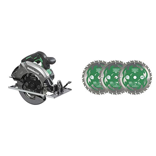 Metabo Hpt 36V Mv Circ Saw (Bare Tool) W/ 3-Pack Circ Saw Blades #TOP9