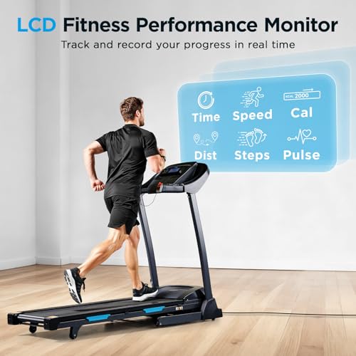 Image of JLL Folding Treadmill & Walking Pad, Under Desk Running Machine for Home Office, Smart App, Auto /Manual Incline, Shock Absorption, Compact Space-Saving Design