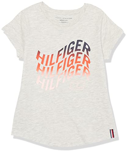 Tommy Hilfiger Girls' Sport Short Sleeve T-Shirt, Crew Neckline, Lightweight & Stretchy, Stone Swirl, 12-14 #TOP4