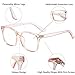 aisswzber Unisex Stylish Square Non-Prescription Eyeglasses Clear Lens Glasses 8082-pinknew glasses
