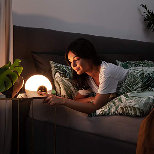 Lumie Bodyclock Rise 100 - Led Wake-Up Light Alarm Clock With Realistic Sunrise And Sunset, Dimmable, White/Yellow #TOP5