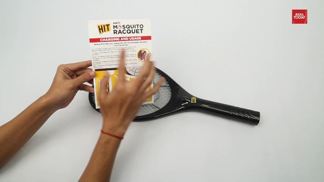HIT Anti Mosquito Racquet Rechargeable Insect Killer Bat with LED Light