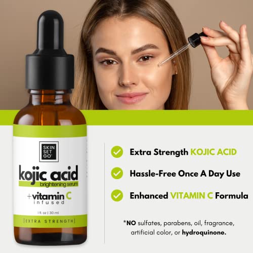Extra Strength Kojic Acid Serum 7.5% Dark Spot Corrector For Face And Body, Vitamin C Infused #TOP2