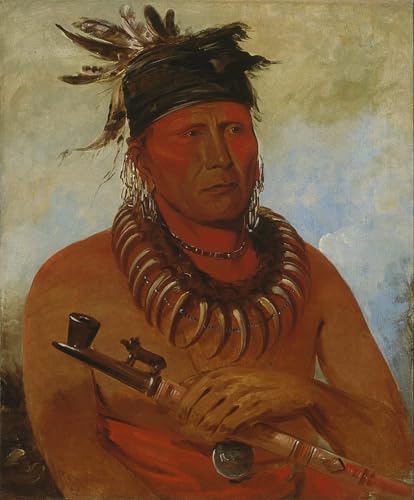 Impression d'art George Catlin affiche déco salon tableau Osages 60x90