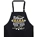 EXPRESS-STICKEREI Restauracja Mama haftowany fartuch kucharski fartuch do grillowania dla matki/kobiet fartuch hotelowy mama, damski fartuch kuchenny regulowany z kieszenią matki/żoną