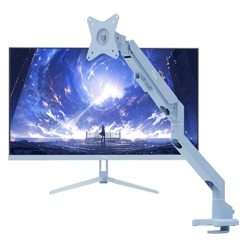 Image of Pixio PX275 Wave Blue 27 inch 100Hz Refresh Rate QHD 1440p Resolution IPS Panel 1ms MPRT Response Time Gaming Monitor and PS1S Wave Blue Single Monitor Arm - Fits up to 32 inches and 19.8lbs