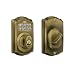 BE365 CAM 609 Camelot Keypad Deadbolt, Antique Brass