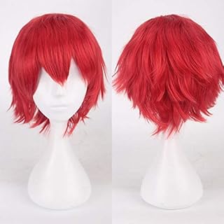20 colores negro blanco púrpura rubio rojo pelo corto cosplay peluca hombres mujeres fiesta pelucas de pelo corto y recto de AMINE para niños niñas talla única K049-8