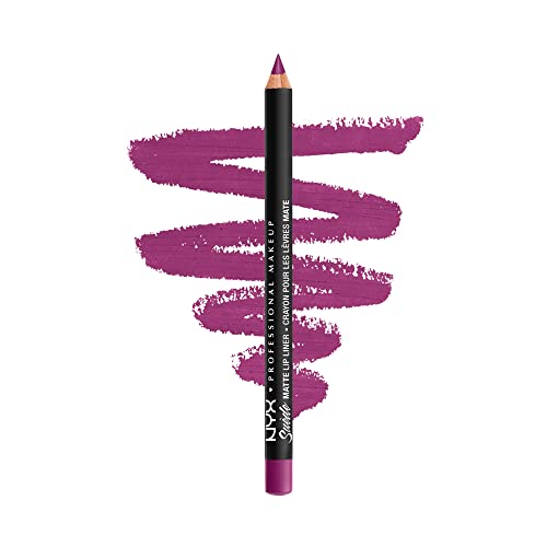 NYX PROFESSIONAL MAKEUP Suede Matte Lip Liner, Vegan Formula - Aria (Violet)