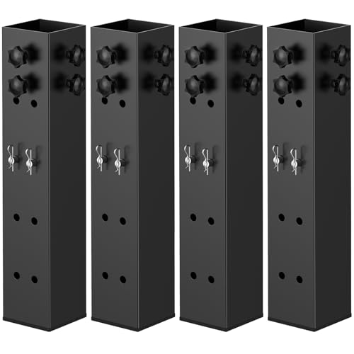 IRENPORU 2025 Up Grade 4 Pack Carbon Steel Dorm Bed Riser 3.15