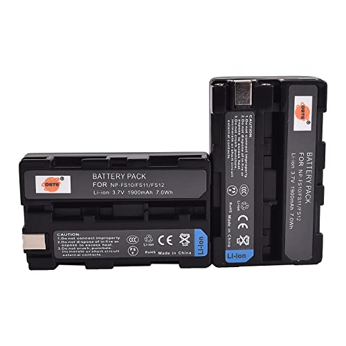 DSTE (2 Unidades) Batería de Iones de Litio Compatible con Sony NP-FS11 NP-FS10 NP-FS12 DCR-PC1 DCR-PC2 DCR-PC3 DCR-PC4 DCR-PC5 DCR-TRV1VE DSC-F505