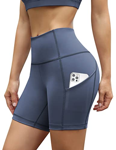 UUE Pantalones Cortos de Yoga de con Bolsillos, Pantalones Cortos de Motociclista de Cintura Alta para Mujeres Cover