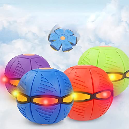 3Pcs Pet Interactive Toy Flying Saucer Ball For Dogs, Flying Saucer Ball Dog Toy, Pet Flying Saucer Stomp Magic Ball, Decompression Deformation Flying Saucer Dog Toy Balls Outdoor #TOP6