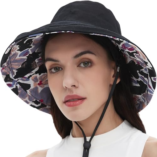 womens cotton bucket sun hat