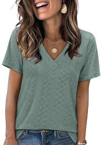 Spring Tops for Women 2025 Trendy Summer Shirts Vacation Outfits...