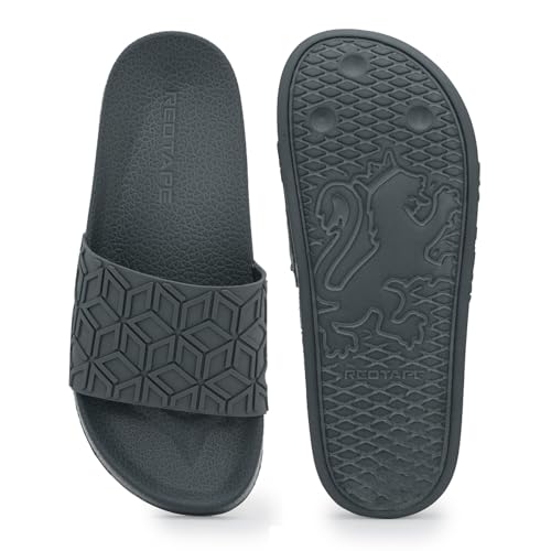 Image of Red Tape Womens Sliders in Slate Blue | Casual Pool Sliders | SLATE BLUE | 3 UK