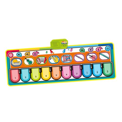 Tapis éveil bébé avec piano intégré et arche de jeu pour la musique