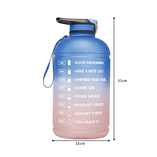 TIAOTIAO Garrafa de água de 3,78 litros, copo de água esportivo gradiente, copo de grande capacidade
