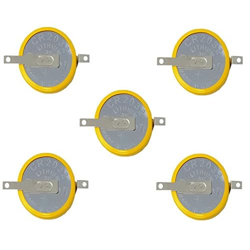 Eunicell 5 x F2-CMOS Batterie/Battery BIOS BR / CR2032-1F2 mit Lötfahne 3V für PC EINWEG v