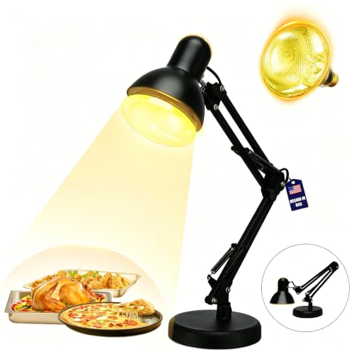 Portable Food Heat Lamp [Foldable Design] [3S Heating] Food Warmer Lamp