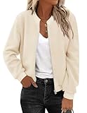 Zeagoo Women's Zip Up Fleece Jackets Stand Collar 2024 Fall Winter Outerwear Casual Fuzzy Coats with Pockets