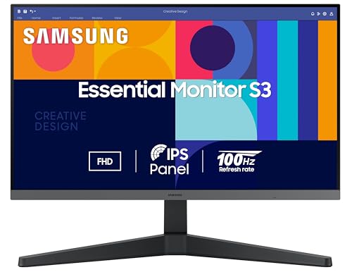 Image of Samsung 27-inch (68.59cm) FHD, IPS, 100 Hz, 1920 x 1080 Flat Monitor, Bezel Less Design, AMD FreeSync, Flicker Free, HDMI, Display Port (LS27C330GAWXXL, Black)