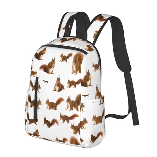 Sac à dos léger écureuil au design mignon et format taille unique - 2