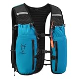Confort maximal : le gilet de course d'hydratation est fabriqué en nylon et polyester de qualité supérieure, extensible, transpirant et respirant. Il est également doté de sangles de poitrine et de taille réglables pour plus de stabilité pendant les mouvements. Deux tailles au choix