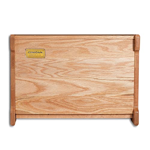 Consdan Bread Box, Solid Wood Oak Bread Box For Kitchen Countertop, Double Layer Bread Container For Bread Storage, Large Capacity Breadbox With Clear Window, Nature #TOP7