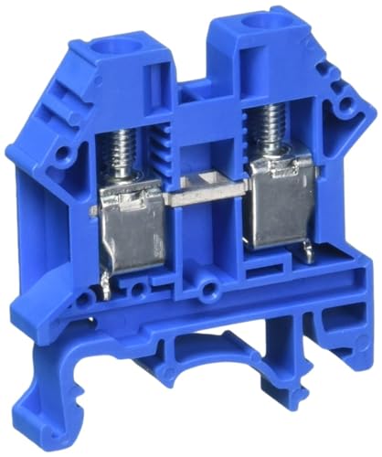 Bornier de rail DIN connecteur Dinkle DK6N-BL bleu à vis pour câble 8-20 AWG